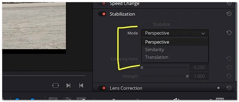 Choose Stabilization Mode