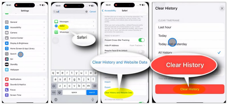 Clear Google History Via Safari