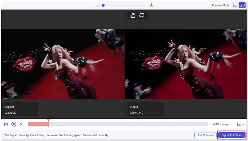 Export Enhanced Video