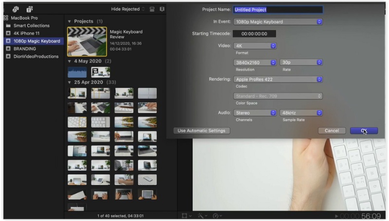 Set to 4K Resolution