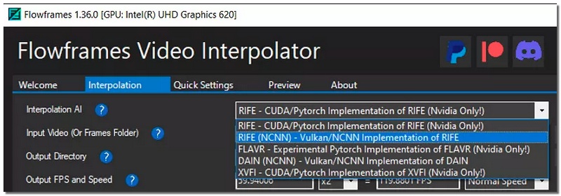 Hit Interpolate Button