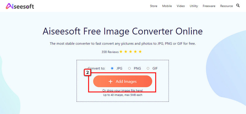 Töltse fel a GIF-képet a konvertáláshoz