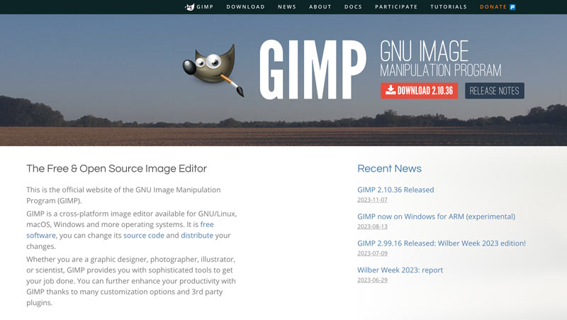 Uzyskaj dostęp do narzędzia do skalowania obrazu GIMP