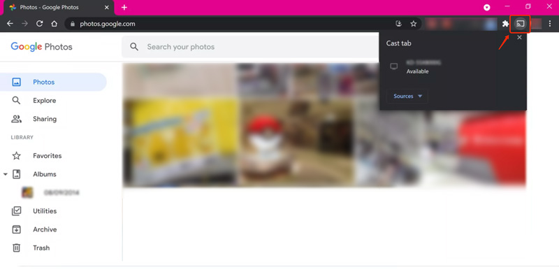 Google Photos Chromecast from Computer
