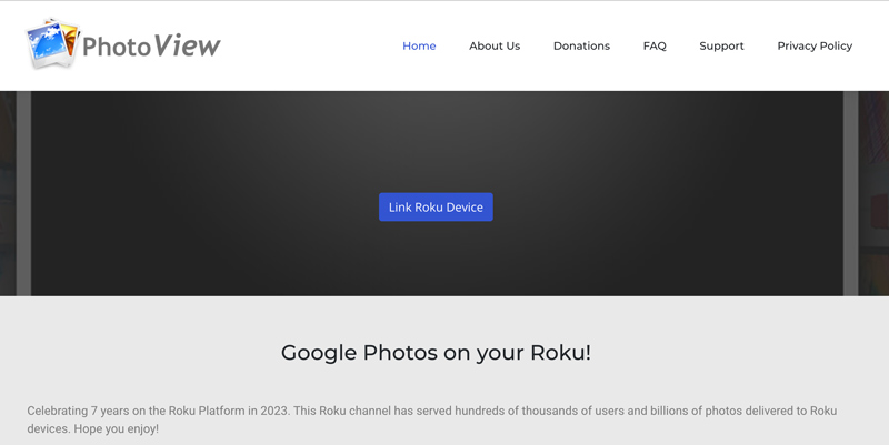 Roku Photoview Cast Google Fotos