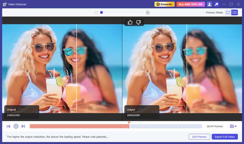 Export Upscale Video from Aiseesoft Video Upcaler