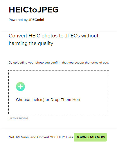 HEIC σε JPEG Converter Online