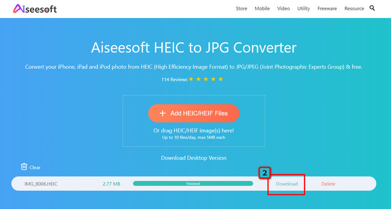 Save Converted HEIC to JPG