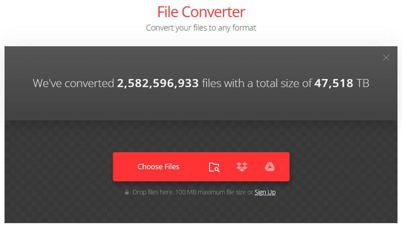 Convertio 選擇檔案 HEVC 到 MOV