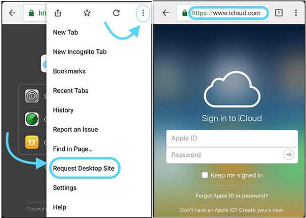 Access iCloud Photos on android