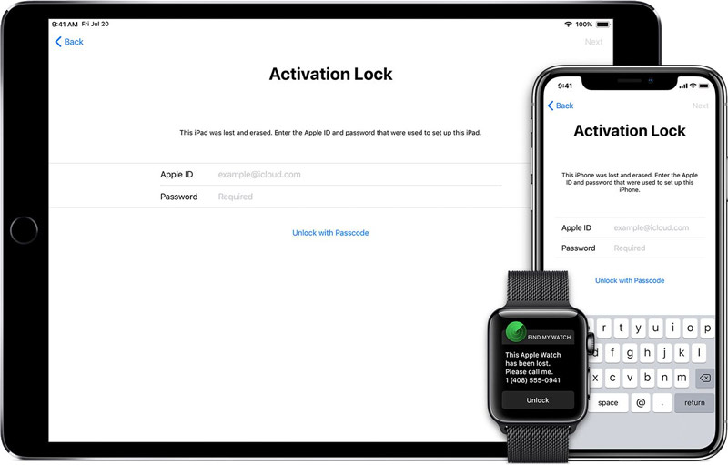 Activation Lock on iPhone iPad Apple Watch