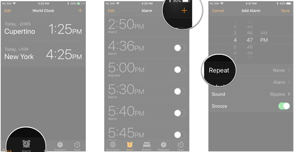 Проверьте настройки будильника iPhone