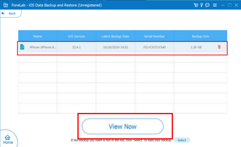 Accedi ai file di backup