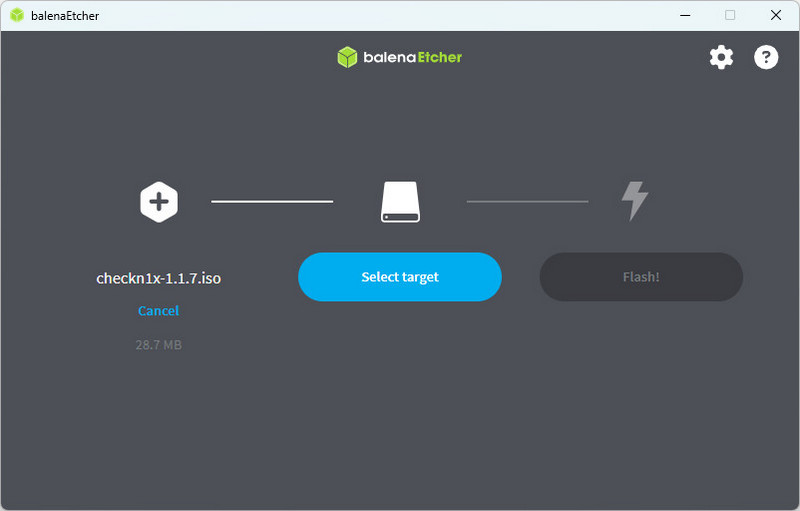 Balanaetcher Select Iso File