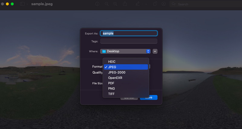 Convert to JPEG