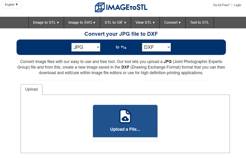 Kép STL Com-ból JPG-ből DXF-be