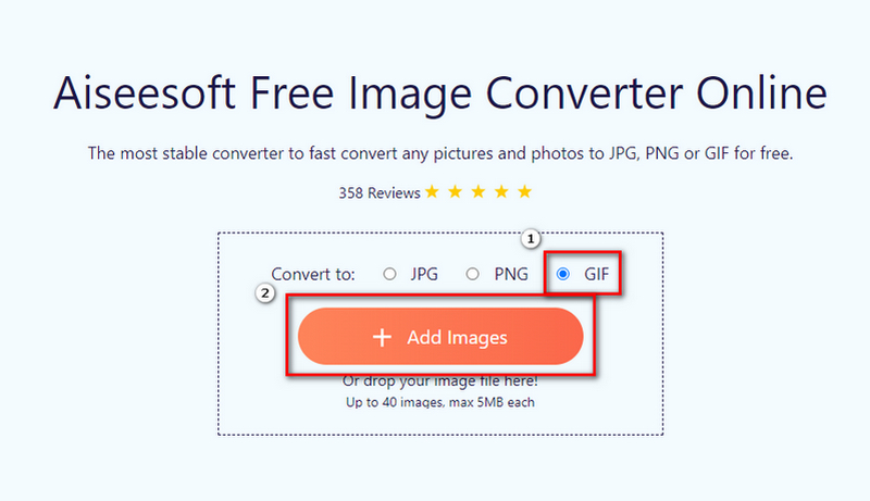 Convert GIFs to JPGs in seconds for free!