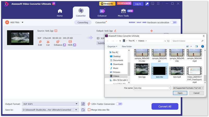 Add MKV File in Video Converter Ultimate