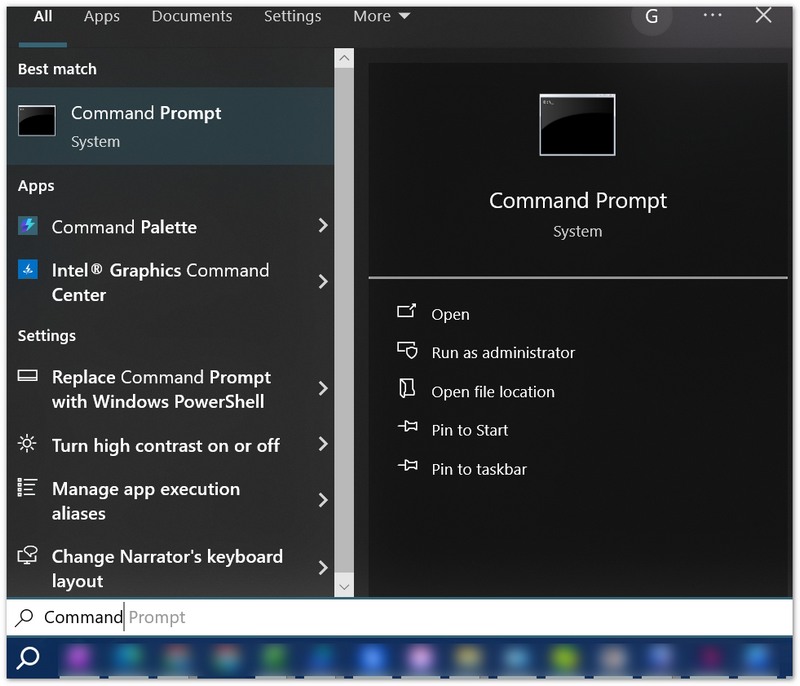 Open Command Prompt