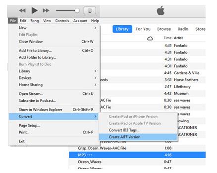 Convert MP3 to AIFF