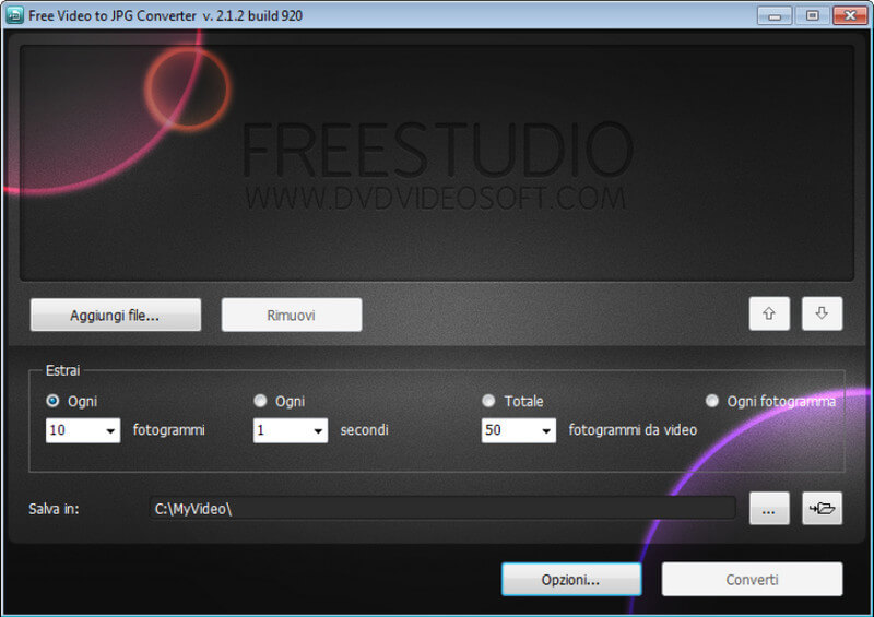 DVDVideoSoft Gratis Video til JPG Converter