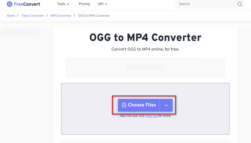FreeConvert Choose Files