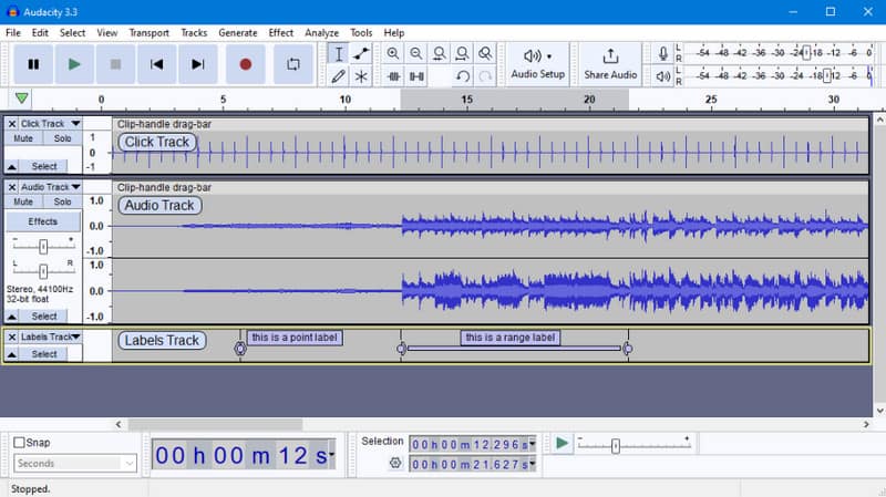 Audacity File Export WAV-muodossa