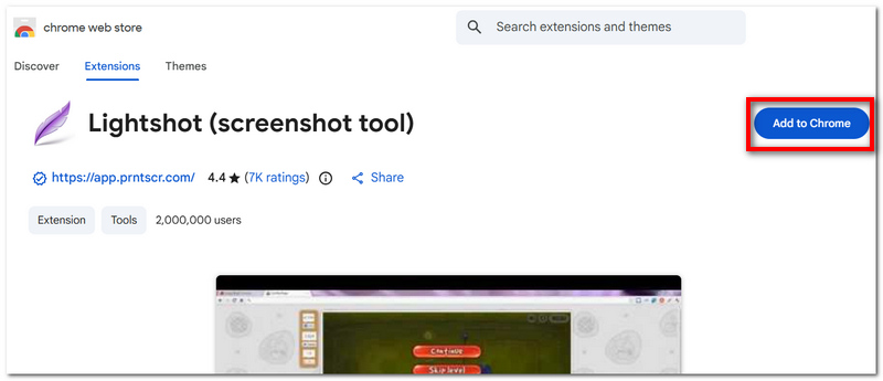 Add Lightshot Screenshot In Chrome