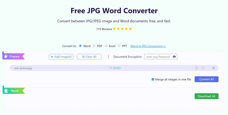 Konvertálja a JPG-t szöveggé online ingyen