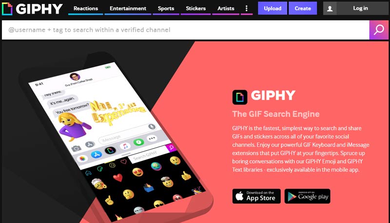 Giphy-valokuva GIF-sovellukseen
