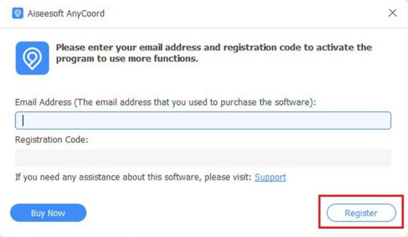 Enter Register Code