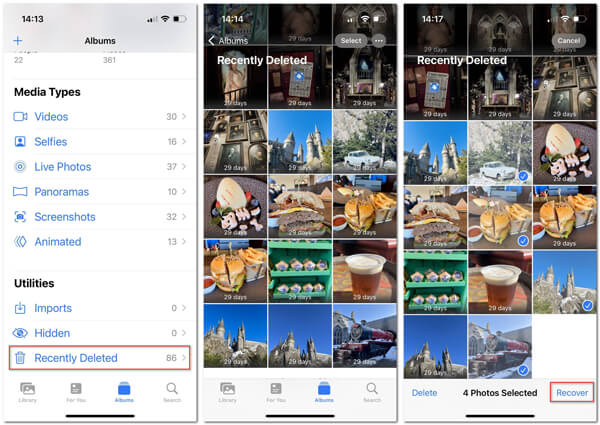 Recover Recently Deleted Photos iPhone
