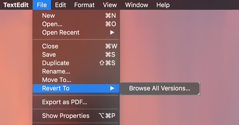 Recover Unsaved Textedit File Revert to