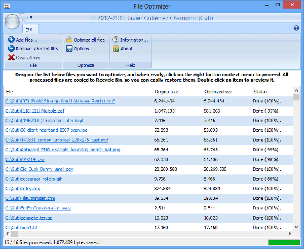 Dosya Optimize Edici