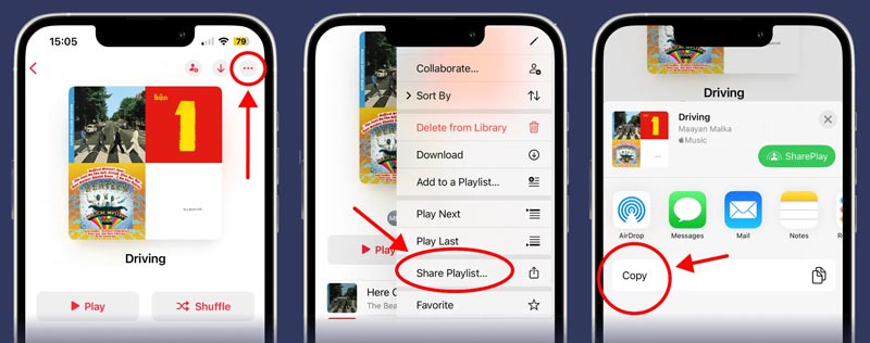 Share Apple Music Playlist In App