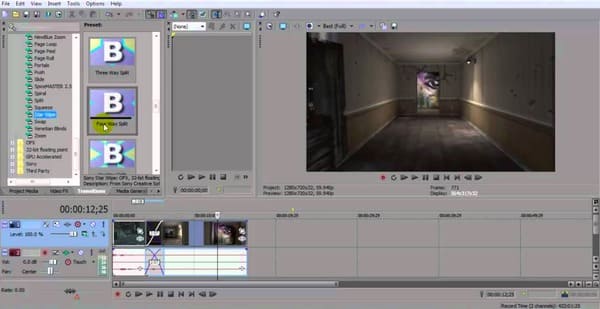 Voeg video-overgangen toe in Sony Vegas