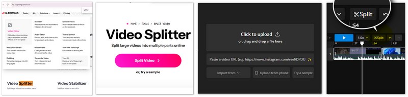 Split Video in Kapwing