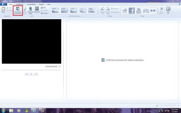 Resimleri Windows Movie Maker'a Aktar