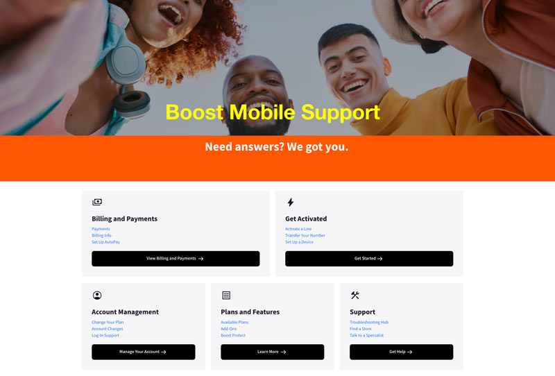 Boost Mobile Support