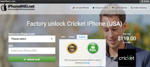 Lås Cricket iPhone 6 på iPhoneimei op