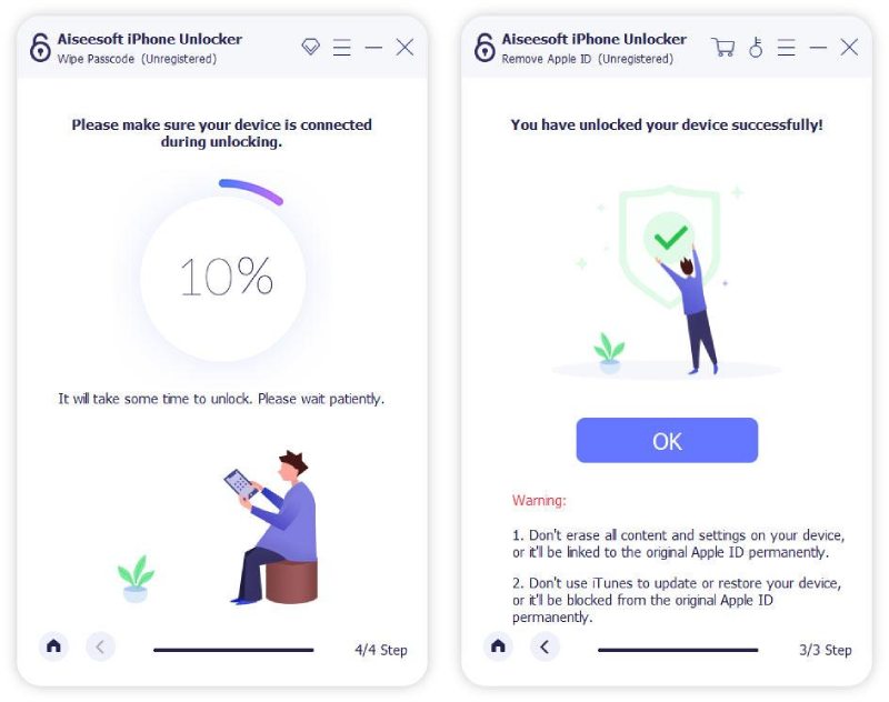 Aiseesoft iPhone Unlocker Finish