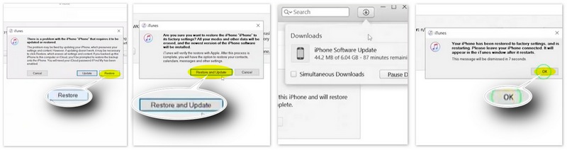Unlock iPhone with iTunes After Entering Recovery Mode