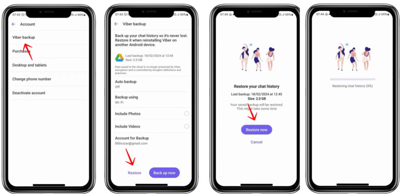 Viber Restore Backup