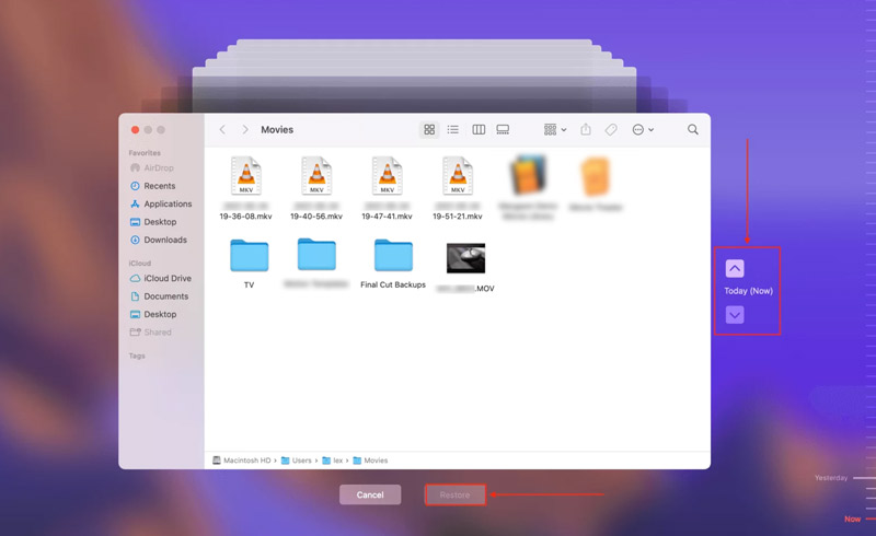 Recover Deleted Videos on Mac Using Time Machine