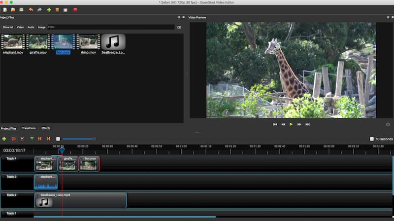 Editor video di Openshot