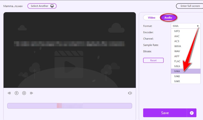Save Audio M4A