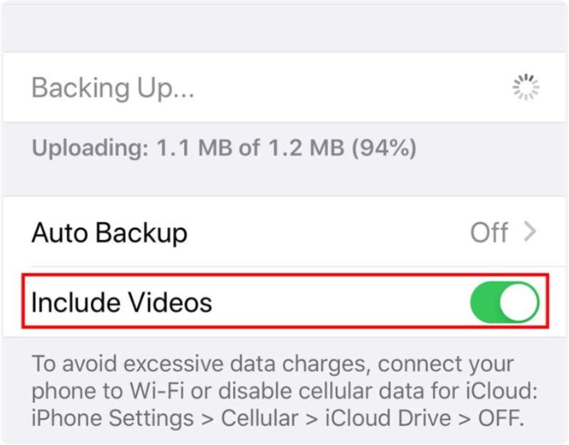 Enable Include Videos