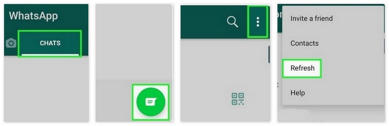 Refresh Synced Contacts in Whatsapp