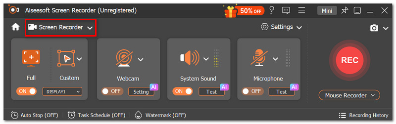 Choose Screen Recorder