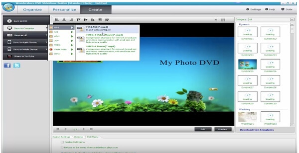 Output The Slideshow Video
